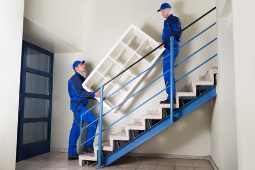 Loading items safely into a removal van