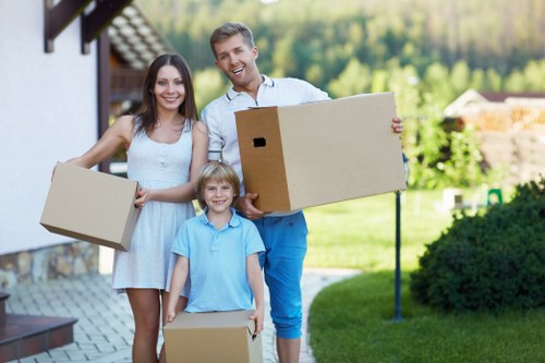 Removal team preparing a home move in Mill Hill