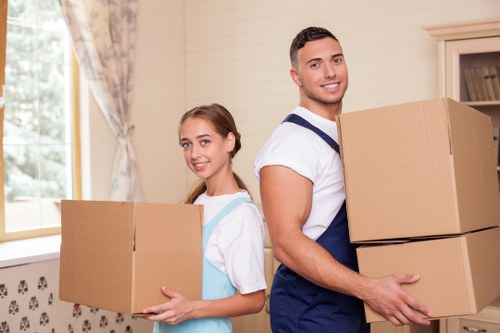 Packing and moving boxes for a Mill Hill man and van job