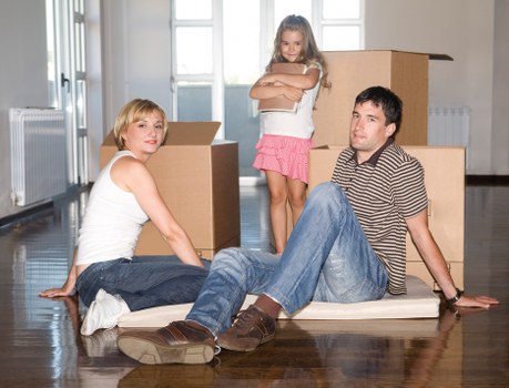 Van pricing example with moving boxes and household items